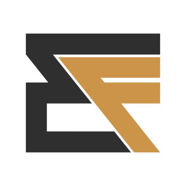 İlk harf ef logo veya fe logo vektör tasarım şablonu
