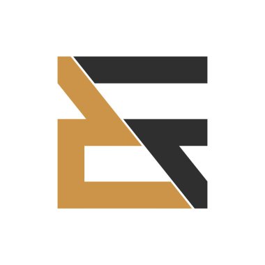 İlk harf ef logo veya fe logo vektör tasarım şablonu