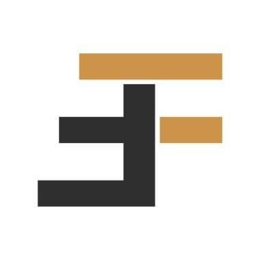 İlk harf ef logo veya fe logo vektör tasarım şablonu