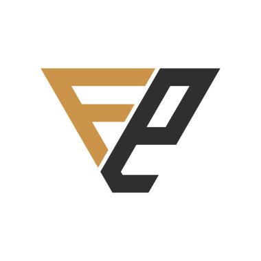 İlk harf ef logo veya fe logo vektör tasarım şablonu