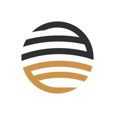 İlk harf ef logo veya fe logo vektör tasarım şablonu