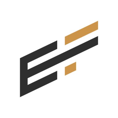 İlk harf ef logo veya fe logo vektör tasarım şablonu