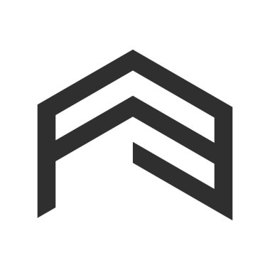 İlk harf ef logo veya fe logo vektör tasarım şablonu