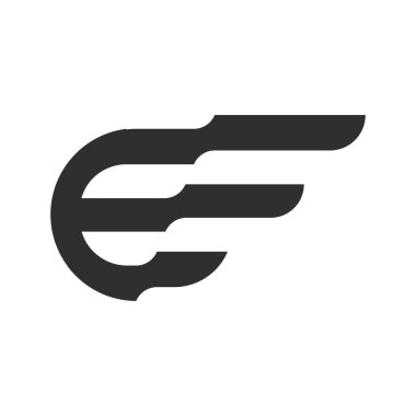 İlk harf ef logo veya fe logo vektör tasarım şablonu