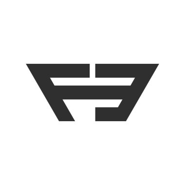 İlk harf ef logo veya fe logo vektör tasarım şablonu