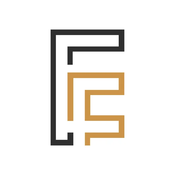頭文字のFロゴまたはFeロゴベクトルデザインテンプレート — ストックベクタ