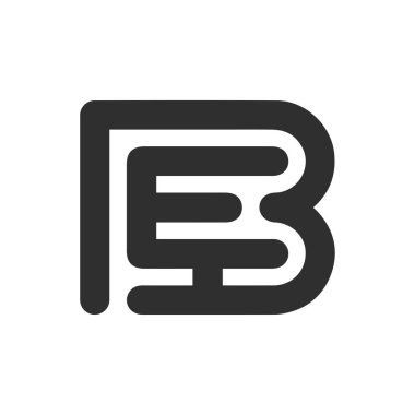 İlk harf eb logosu ya da logo vektör tasarım şablonu