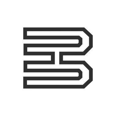 İlk harf eb logosu ya da logo vektör tasarım şablonu