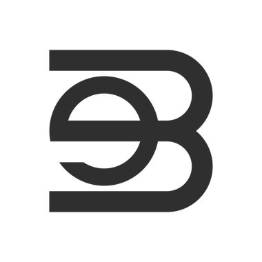 İlk harf eb logosu ya da logo vektör tasarım şablonu