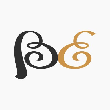 İlk harf eb logosu ya da logo vektör tasarım şablonu