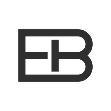 İlk harf eb logosu ya da logo vektör tasarım şablonu