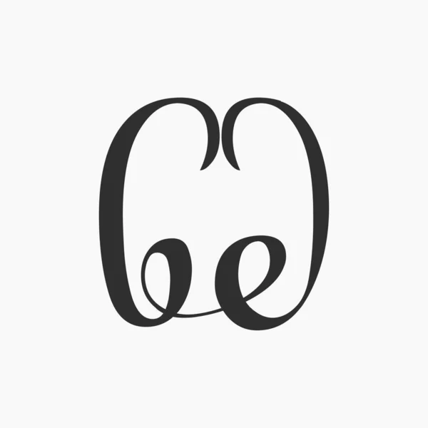 初期の文字のEbロゴやロゴベクトルデザインテンプレート — ストックベクタ