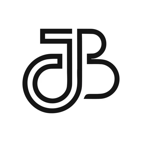 初始字母Bj标识或Jb标识向量设计模板 — 图库矢量图片
