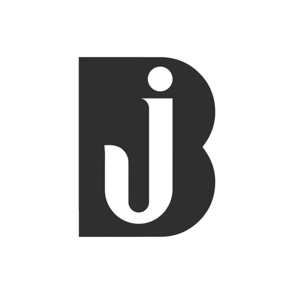 初期の文字BjロゴまたはJbロゴベクトルデザインテンプレート — ストックベクタ