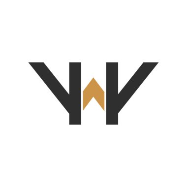 İlk harf wh logo veya hw logo vektör tasarım şablonu
