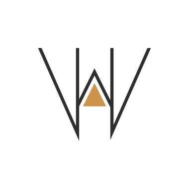 İlk harf wh logo veya hw logo vektör tasarım şablonu