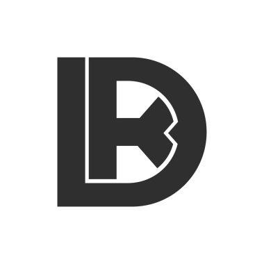 İlk harf bk logosu veya kb logo vektör tasarım şablonu