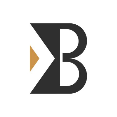 İlk harf bk logosu veya kb logo vektör tasarım şablonu