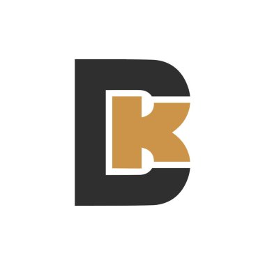 Initial letter bk logo or kb logo vector design template clipart