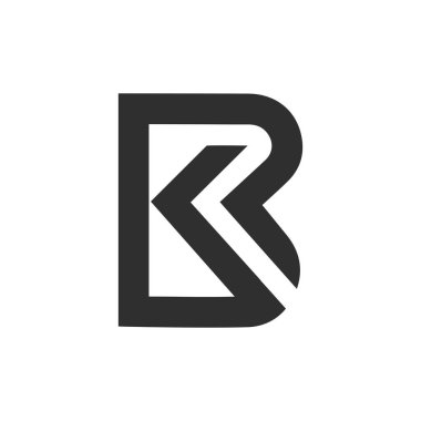 İlk harf bk logosu veya kb logo vektör tasarım şablonu