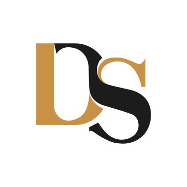Yaratıcı soyut harf SD logo tasarımı. Bağlı harf ds logo tasarımı.