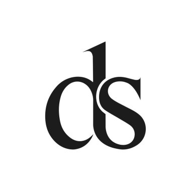 Yaratıcı soyut harf SD logo tasarımı. Bağlı harf ds logo tasarımı.