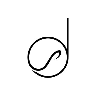 Yaratıcı soyut harf SD logo tasarımı. Bağlı harf ds logo tasarımı.