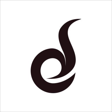 Yaratıcı soyut harf SD logo tasarımı. Bağlı harf ds logo tasarımı.