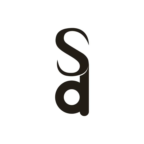 Création Abstraite Lettre Logo Design Lettre Liée Logo Design — Image vectorielle