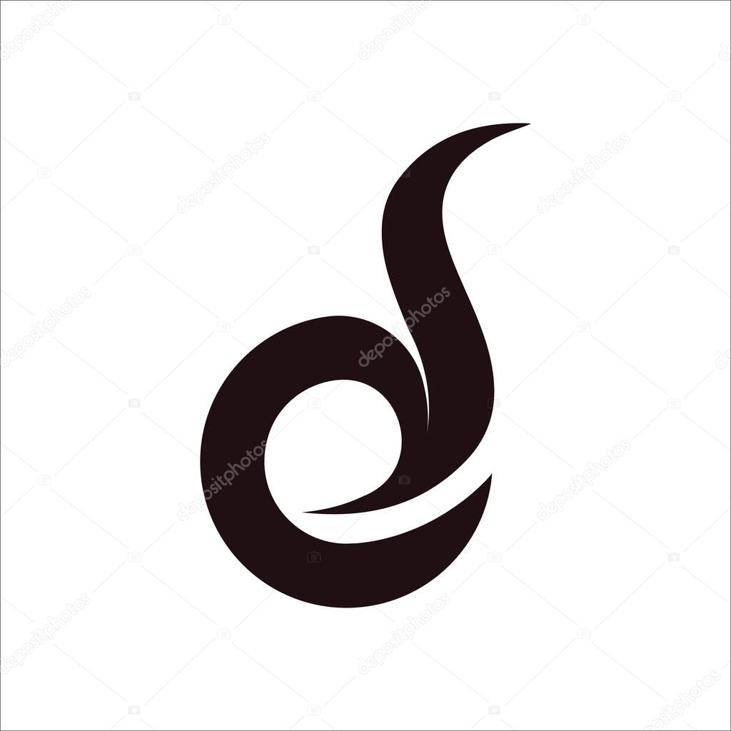 Creative abstract letter sd logo design. Linked letter ds logo design.