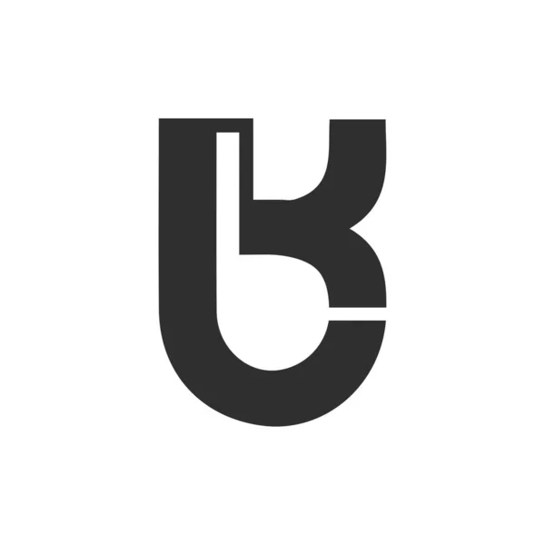 創造的な抽象的な手紙のKbのロゴデザイン リンク文字 Logo Design — ストックベクタ
