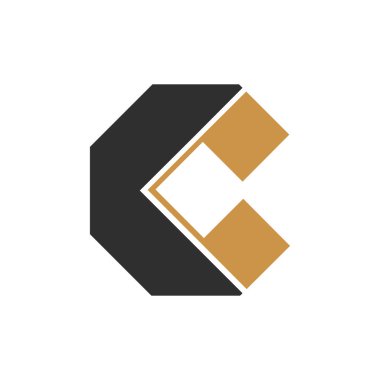 Yaratıcı soyut harf ck logosu tasarımı. Bağlı harf kc logo tasarımı.