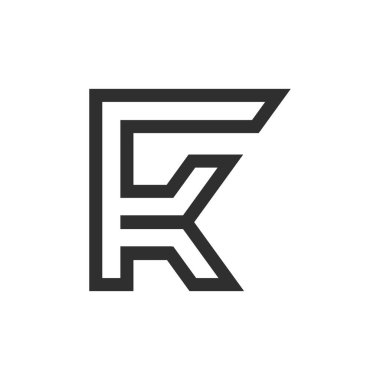 Yaratıcı soyut harf ck logosu tasarımı. Bağlı harf kc logo tasarımı.