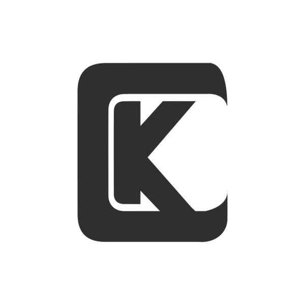創造的な抽象的な手紙Ckのロゴデザイン リンク文字 Kcロゴデザイン — ストックベクタ