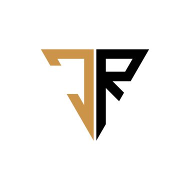 Yaratıcı soyut harf rj logo tasarımı. Bağlı harf jr logo tasarımı.