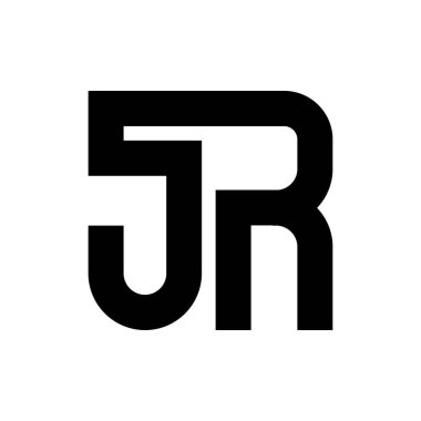 Yaratıcı soyut harf rj logo tasarımı. Bağlı harf jr logo tasarımı.