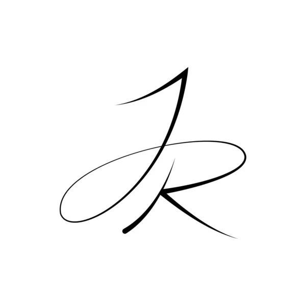 创意抽象字母Rj标志设计 连字符Jr标志设计 — 图库矢量图片