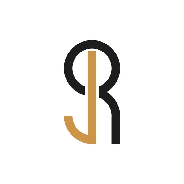 创意抽象字母Rj标志设计 连字符Jr标志设计 — 图库矢量图片