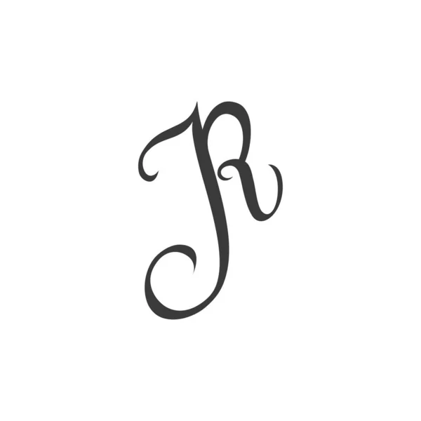 創造的な抽象的な手紙Rjロゴデザイン リンク文字Jrロゴデザイン — ストックベクタ