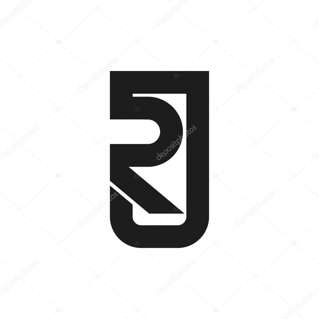 Creative abstract letter rj logo design. Linked letter jr logo design.