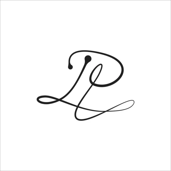 Lettre Abstraite Créative Logo Design Lettre Liée Logo Design — Image vectorielle