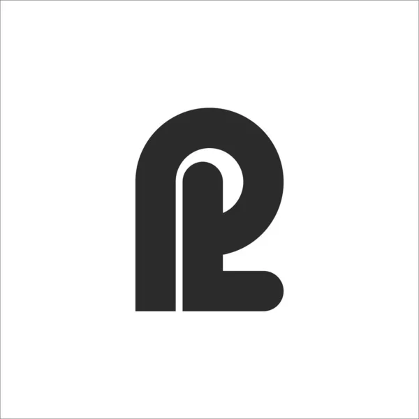 創造的な抽象的な手紙Plのロゴデザイン リンク文字Lpロゴデザイン — ストックベクタ