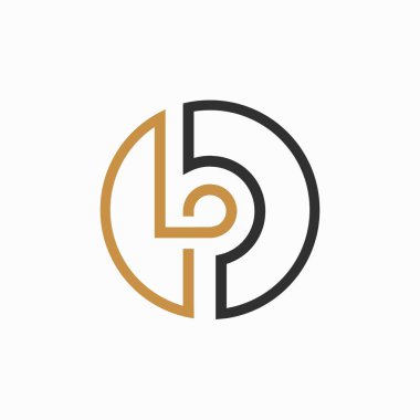 Yaratıcı modern iş tipografi vektör şablonlu ilk lp harfi logosu. Sınırlı yaratıcı soyut harf pl logo tasarımı.