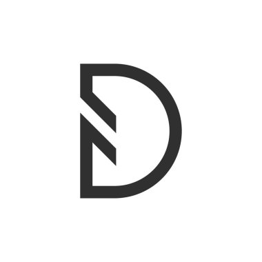İlk FD harfi logo vektör şablonu tasarımı. Yaratıcı soyut d f logo tasarımı. Bağlı df logo tasarımı.