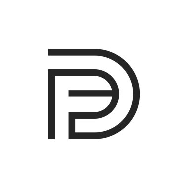 İlk FD harfi logo vektör şablonu tasarımı. Yaratıcı soyut d f logo tasarımı. Bağlı df logo tasarımı.