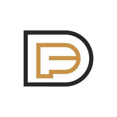 İlk FD harfi logo vektör şablonu tasarımı. Yaratıcı soyut d f logo tasarımı. Bağlı df logo tasarımı.