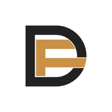 İlk FD harfi logo vektör şablonu tasarımı. Yaratıcı soyut d f logo tasarımı. Bağlı df logo tasarımı.
