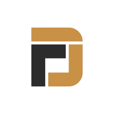 İlk FD harfi logo vektör şablonu tasarımı. Yaratıcı soyut d f logo tasarımı. Bağlı df logo tasarımı.