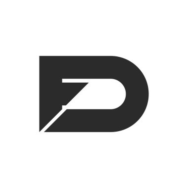 İlk FD harfi logo vektör şablonu tasarımı. Yaratıcı soyut d f logo tasarımı. Bağlı df logo tasarımı.