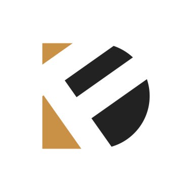 İlk FD harfi logo vektör şablonu tasarımı. Yaratıcı soyut d f logo tasarımı. Bağlı df logo tasarımı.